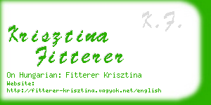 krisztina fitterer business card